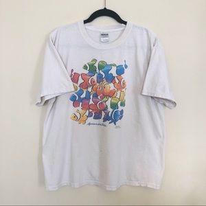 Vintage Colorful Fish Graphic T-Shirt